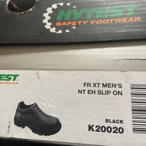 *Hytest**  FootRests XT Stealth Nano Toe Slip On Safety Shoes Black K20020 11 NW - Picture 5 of 7